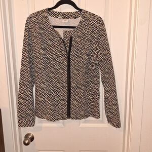 Cabi Geometric Zipper Jacket Large